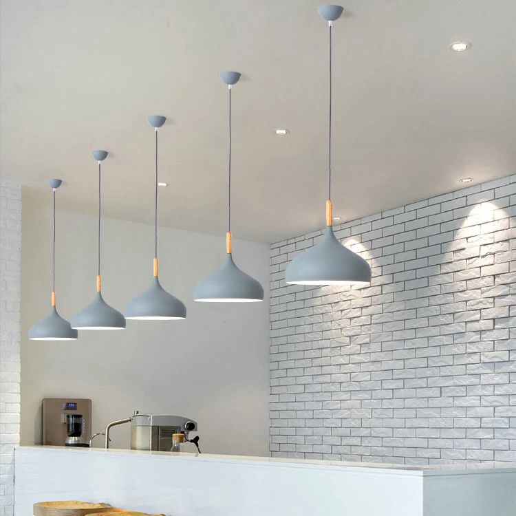Suspension abat-jour oignon en aluminium, luminaire suspendu contemporain pour balcon et couloir, 9.5/12/14 pouces de géné...