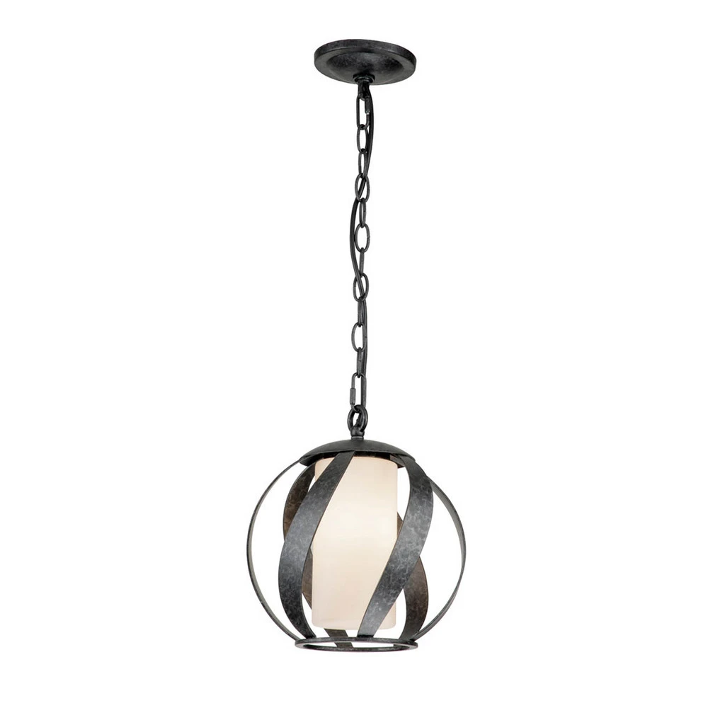 Suspension Blacksmith noire/blanche 1 lampe Ø25,4