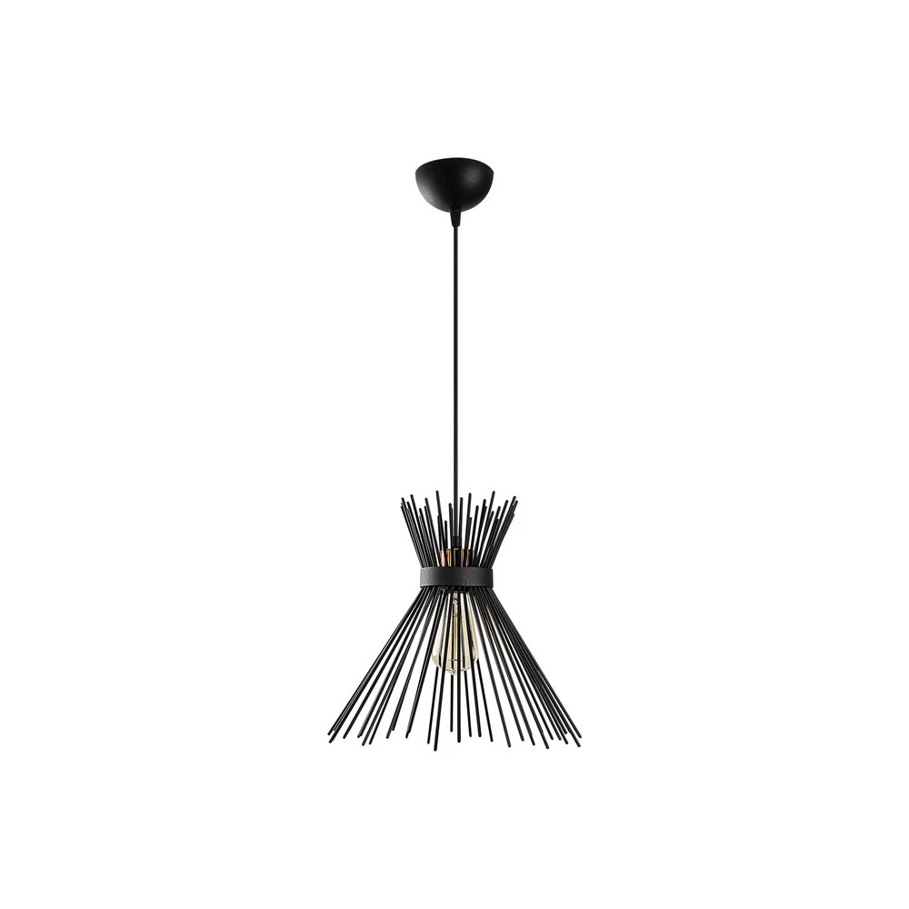 Suspension Kirpi 3081 à 1 lampe Ø34cm noir
