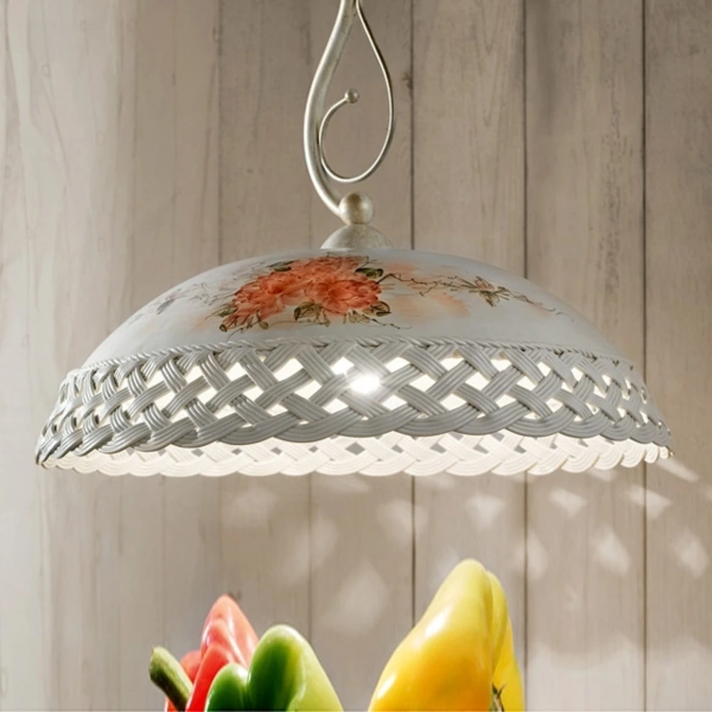 Suspension rustique CESTA à 1 lampe