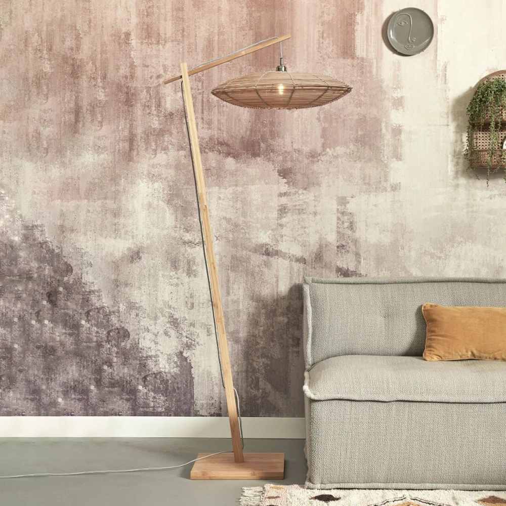 GOOD & MOJO Tanami lampe pied 55x14 naturel (Certifié CE)