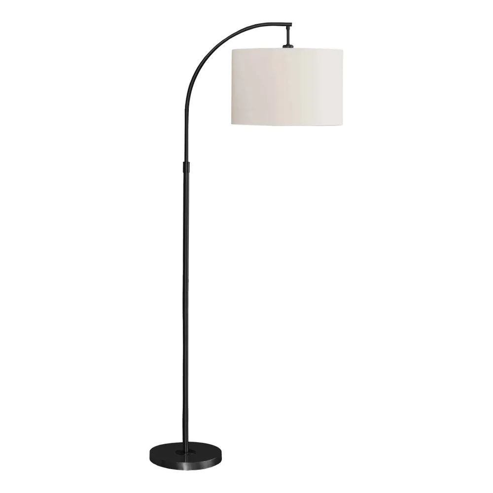 Haute Qualité Lampe à arc sur pied, 65'' (noir et ivoire)