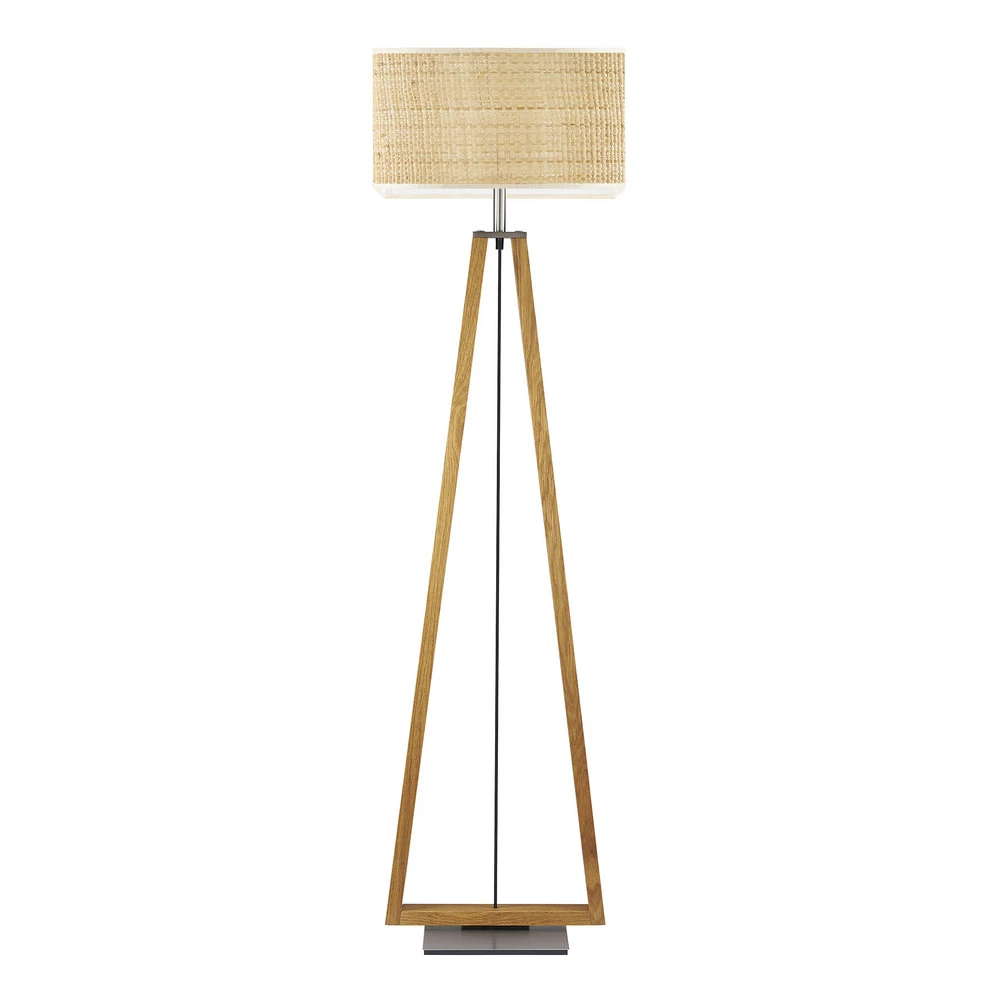 HerzBlut Bi Bob lampe sur pied, chêne cendré huilé/sable pour décoration intérieure
