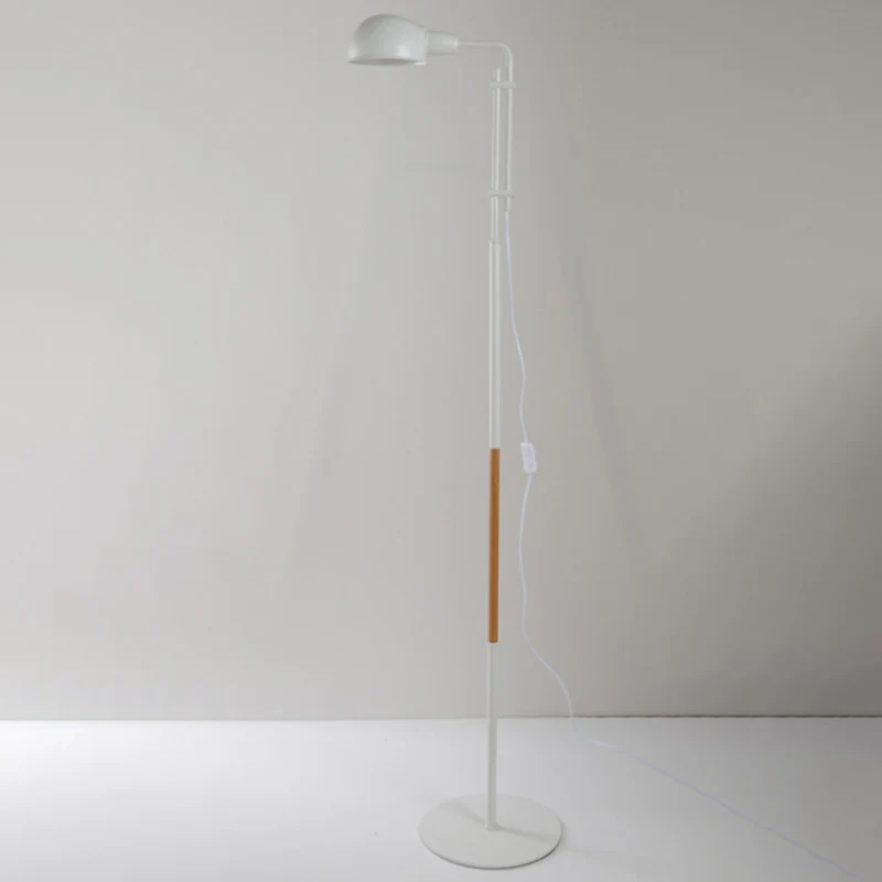 Lampadaire Semi-Globe métallique contemporain à ampoule édit, lampe sur pied noir/blanc pour salon