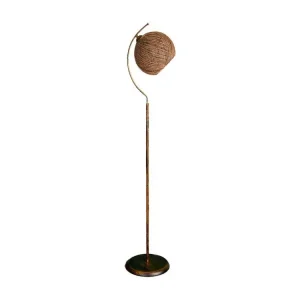 Lampe à pied 165 cm, chocolat, type E 27 Max 45 - 60 W, collection Malaui, E 27 Max 45 - 6
