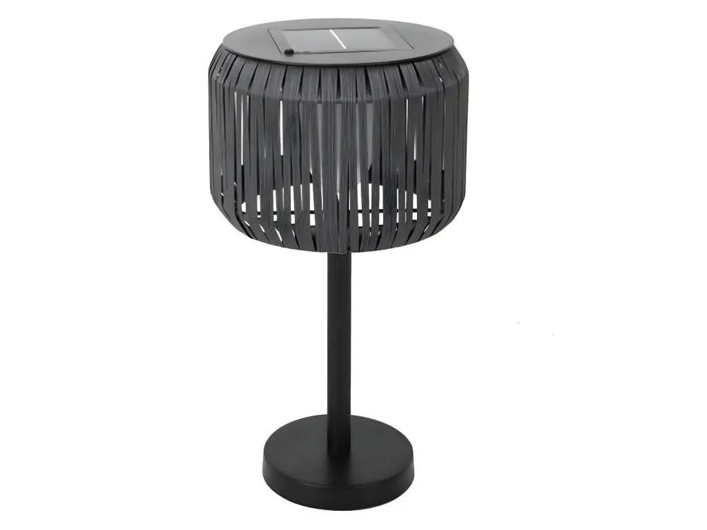 Lampe solaire pied acier LED blanc brûlant TRAILY W50 H47cm avec variateur d'intensité