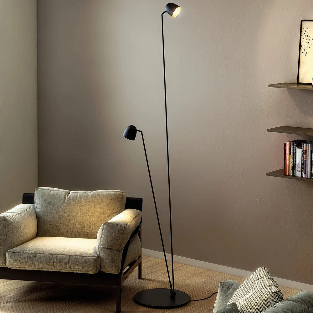 Suspension à trois bras Lampe sur pied LED Speers F noir.