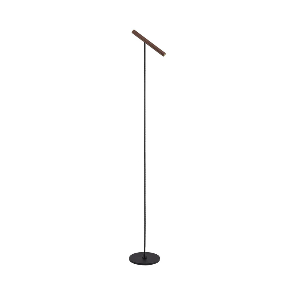 Suspension à trois bras Molto Luce lampe sur pied LED Meyjo F, noir/marron café, aluminium