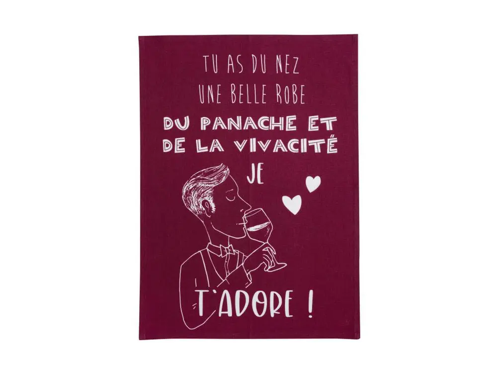 Torchon Panache bordeaux 70 x 50 cm Winkler