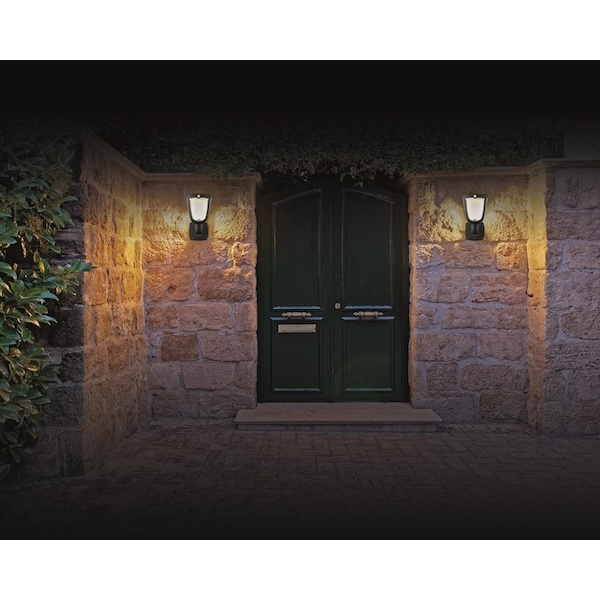 Étanche IP65 Lanterne LED murale solaire GIZMO SOLAR - 345 Lm - 4000 K - noir - SYLVANIA