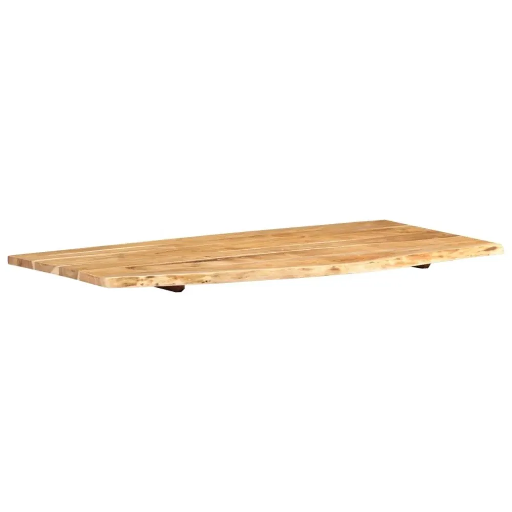 Acacia dessus de meuble-lavabo de salle de bain etagère flottante tablette de meuble-lavabo plateau de meuble-lavabo 118x5...
