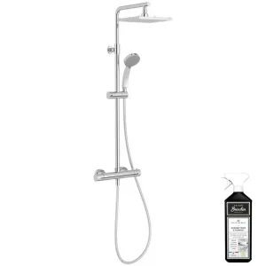Colonne de douche thermostatique JACOB DELAFON Colette Acier chromé + nettoyant Briochin