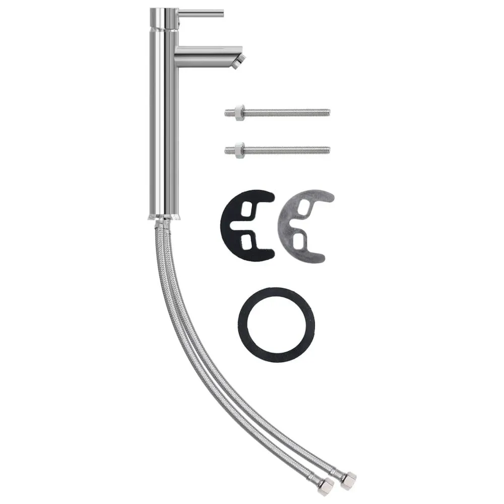 Lavabo de bain avec robinet et drain à poussoir Verre trempé pour Lavabo sur Colonne