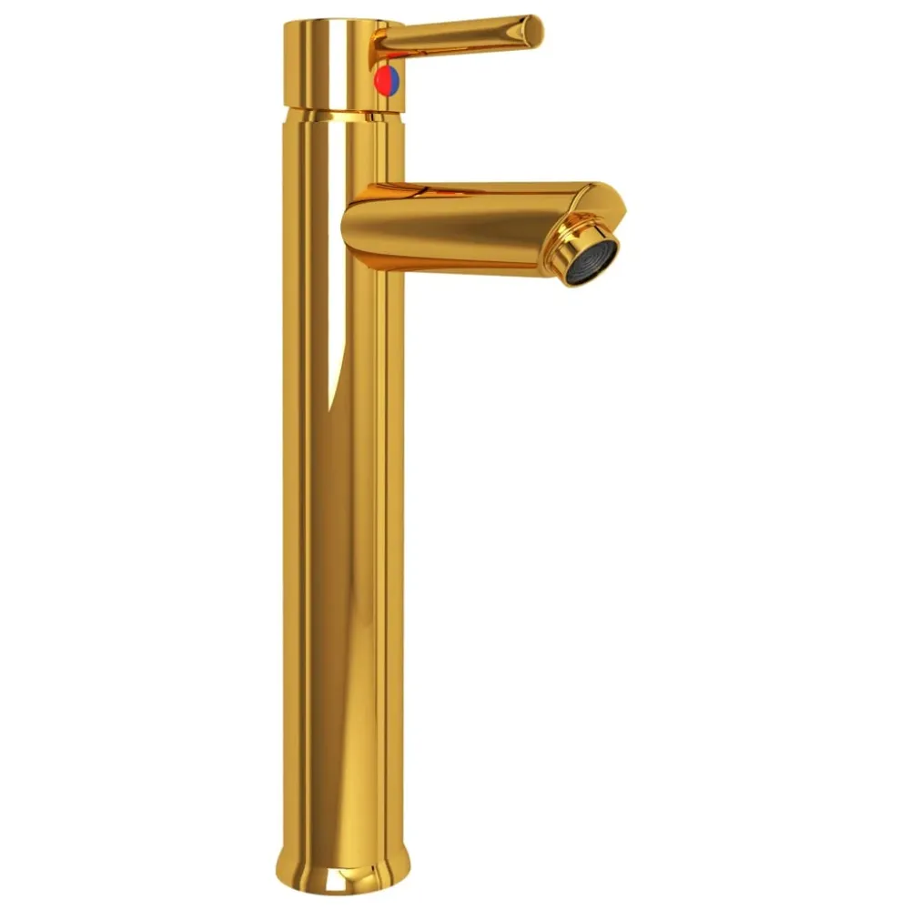 Lavabo de bain diamètre 42 cm avec robinet et drain à poussoir verre trempé 02_0002846