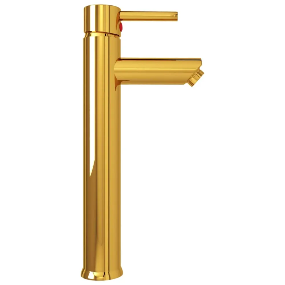 Lavabo de bain diamètre 42 cm avec robinet et drain à poussoir verre trempé 02_0002846