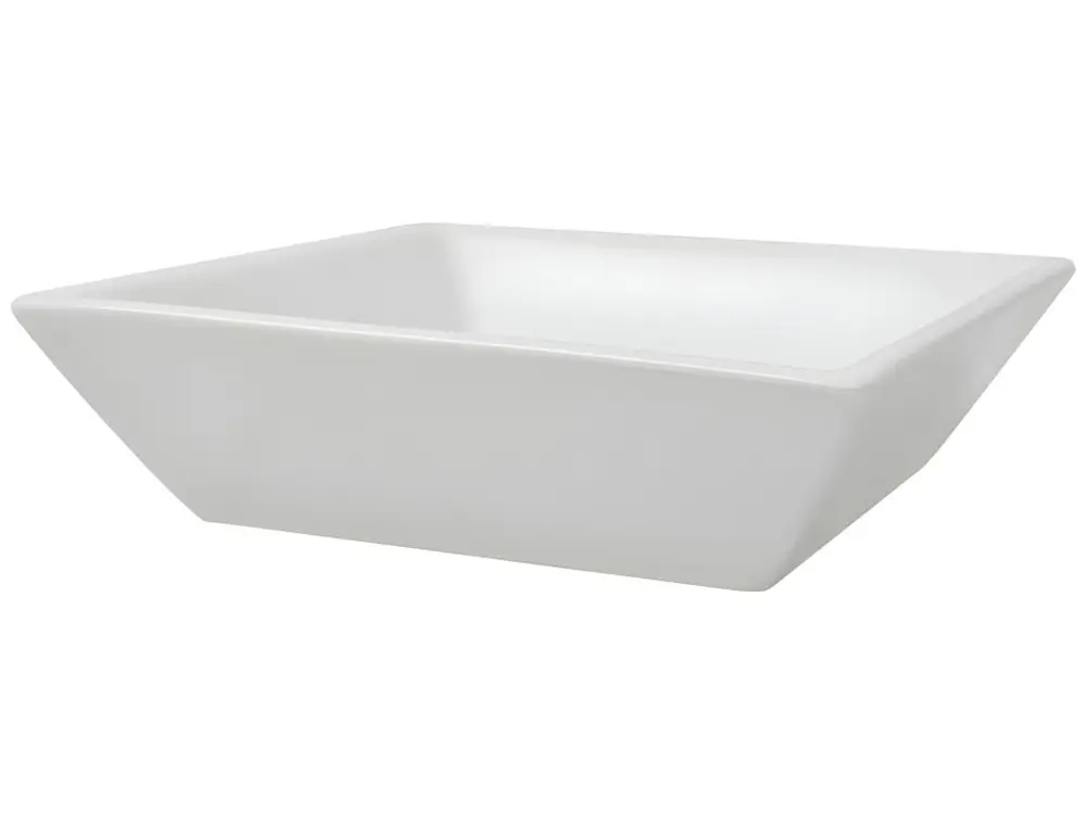 Lavabo carrée céramique 41,5 cm vasque à poser salle bain blanc 02_0002531