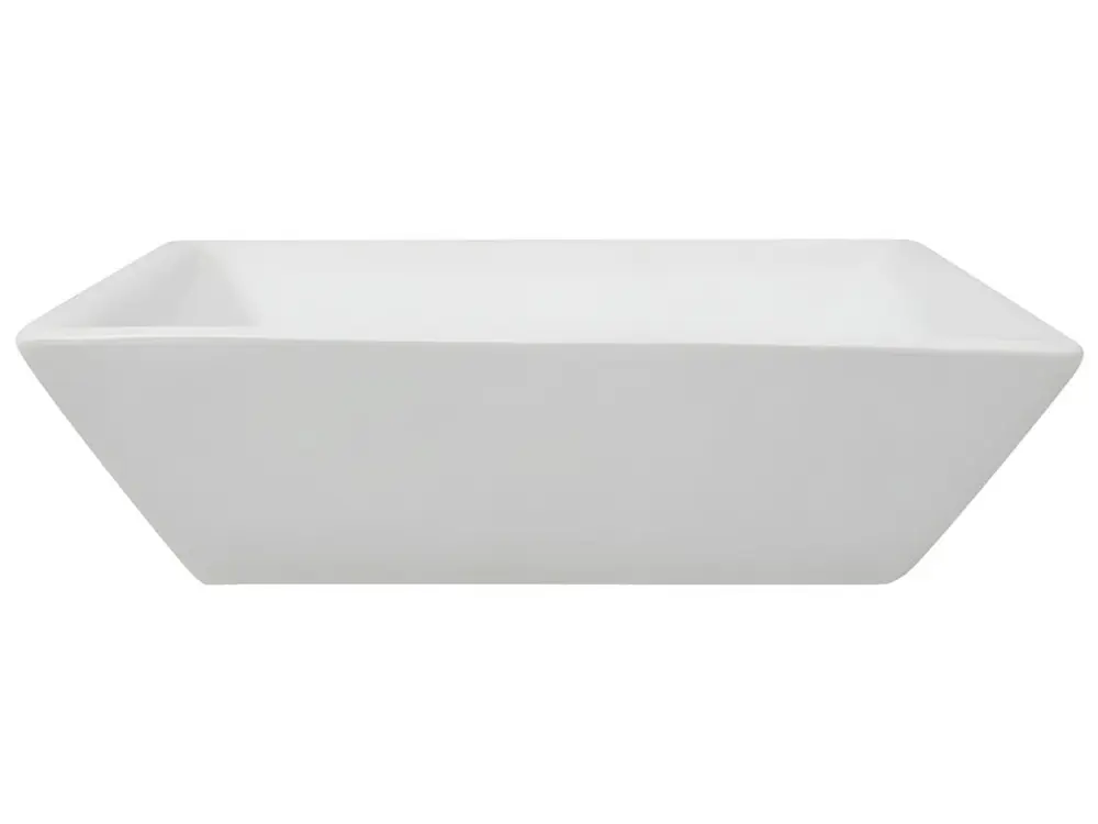 Lavabo carrée céramique 41,5 cm vasque à poser salle bain blanc 02_0002531