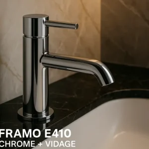 Mitigeur Lavabo + Vidage FRAMO E410 Chrome - Robinetterie Italienne Prestigieux