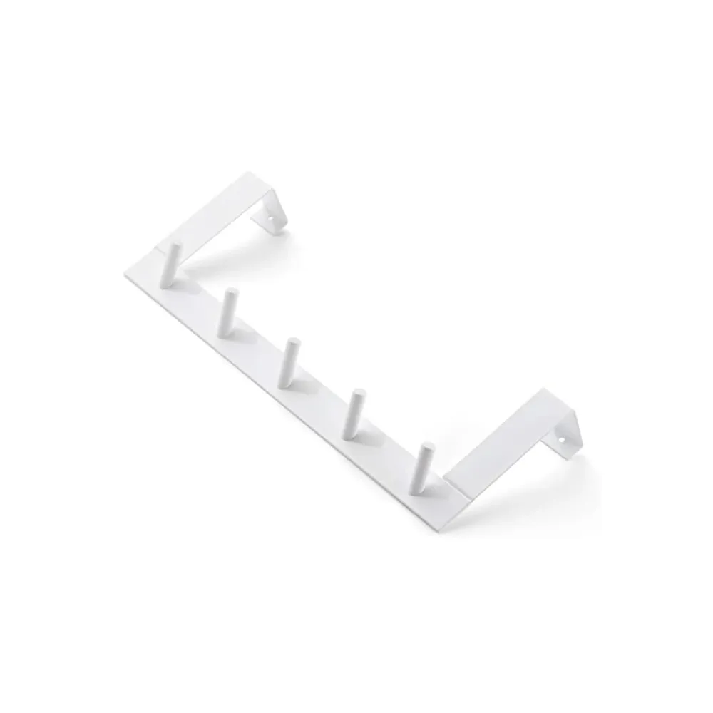 Appendiabiti 5 Ganci Da Porta E Armadio 36x12,5x4cm avec amortisseur intégré