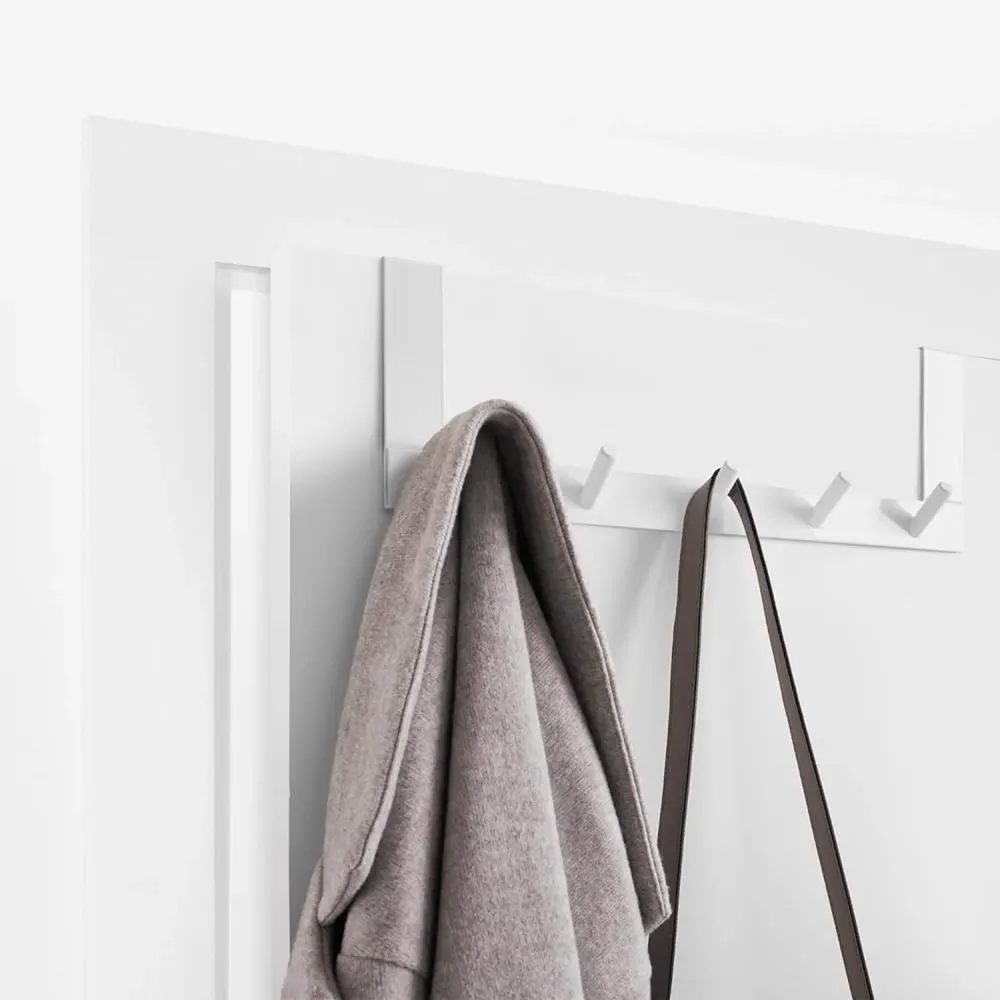 Appendiabiti 5 Ganci Da Porta E Armadio 36x12,5x4cm avec amortisseur intégré