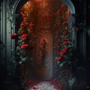 Poignée encastrable Toile de Fond de Fleur de Porte de Mur D'arc Authentique M5-09