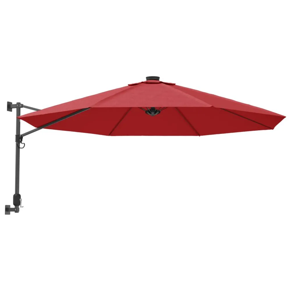 Applique étanche Parasol mural avec LED rouge vif 290 cm