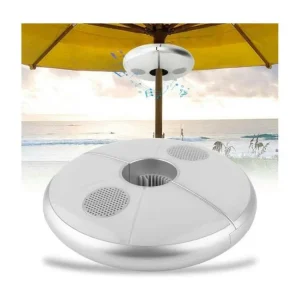 Lampe LED pour parasol avec enceinte sans fil PARASOUND en finition anthracite