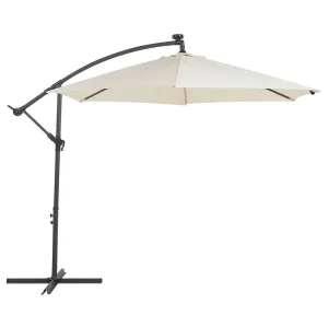 Parasol met LED-verlichting naturel ⌀ 285 cm CORVAL