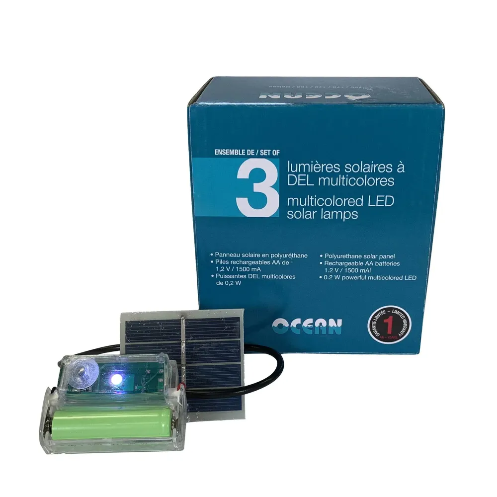 Étanche IP65 Lumières solaires à DEL multicolores