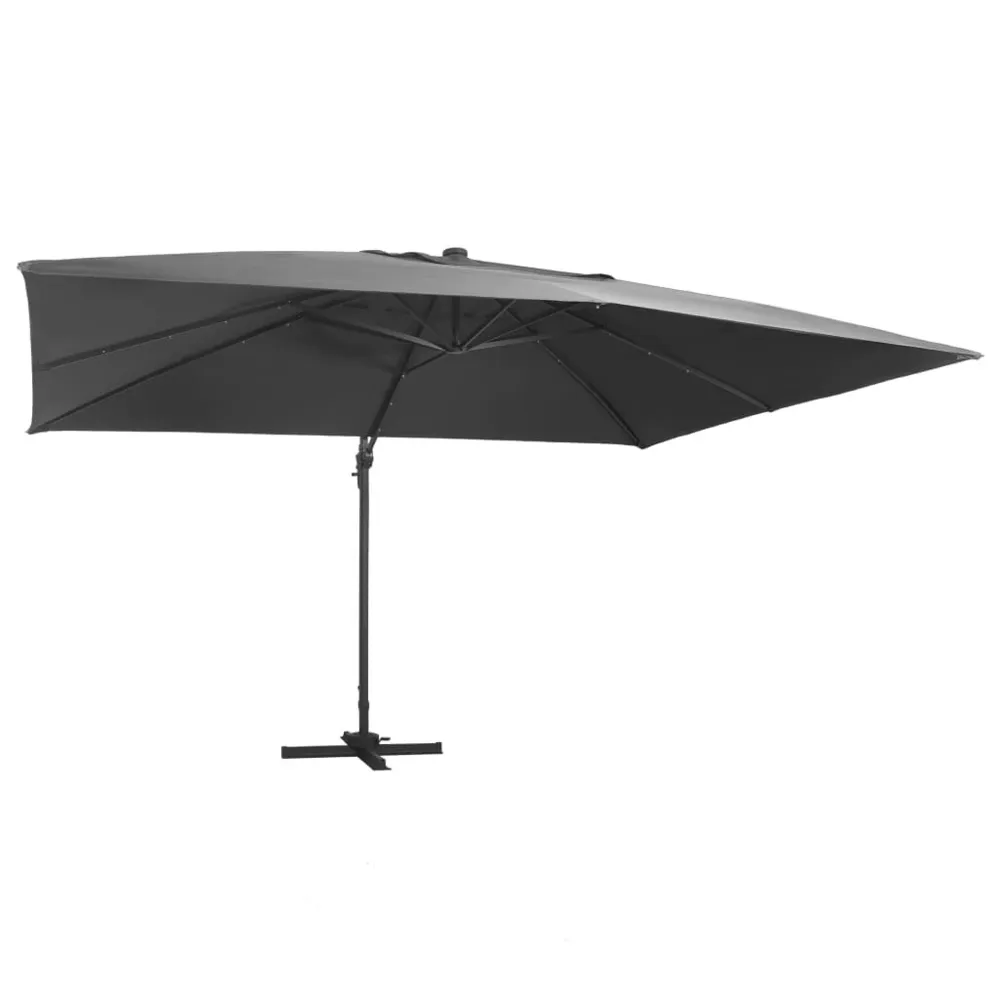 Étanche IP65 Parasol de jardin en porte-à-faux lumières LED mât en aluminium