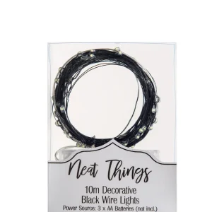 Decorative 10m Wire Lights - Noir jais