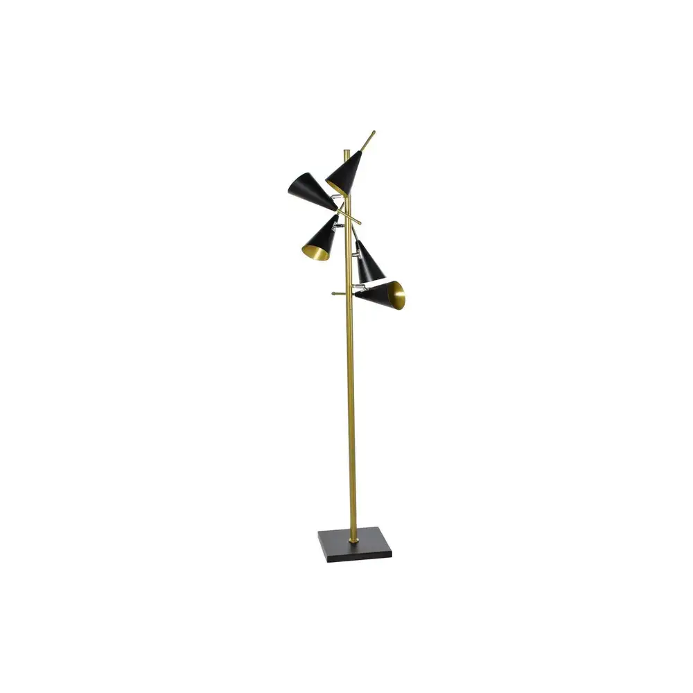 Lampadaire Design Abstrait Home Decor Noir Doré Métal (36 x 36 x 160 c Éclairage chaud 2700K
