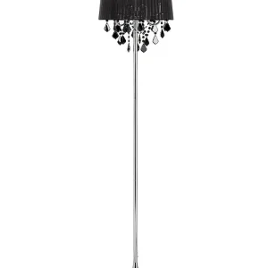 Lampadaire noir de luxe EVANS avec télécommande