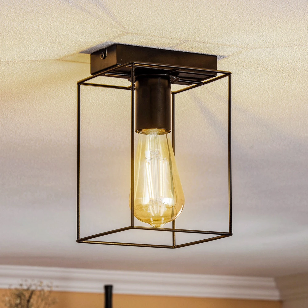 Lampe à lave Plafonnier Trap, noir, à une lampe