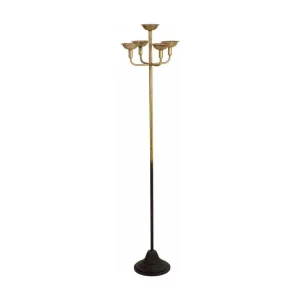 Lampe à sel Lampadaire en métal noir 37x37x149h