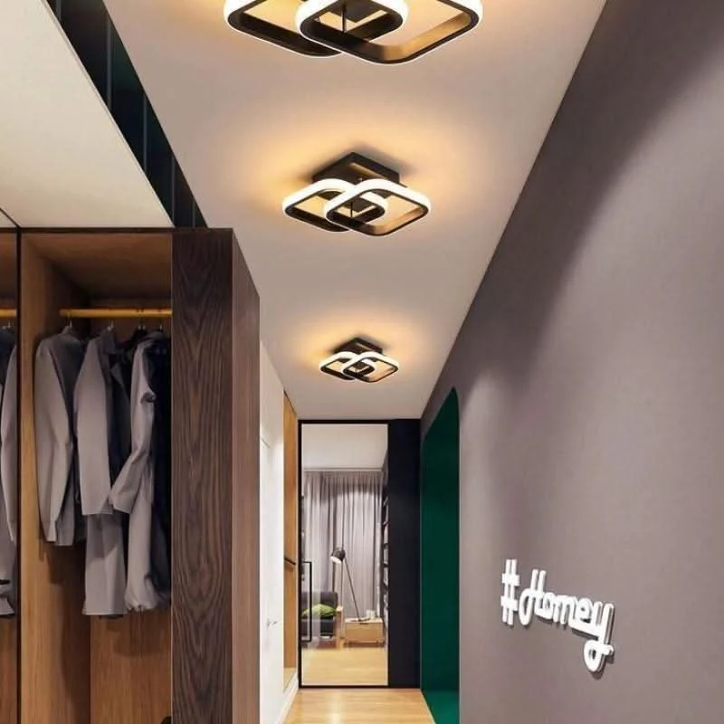 Luminaire à effet Plafonnier Design Noir | Vira