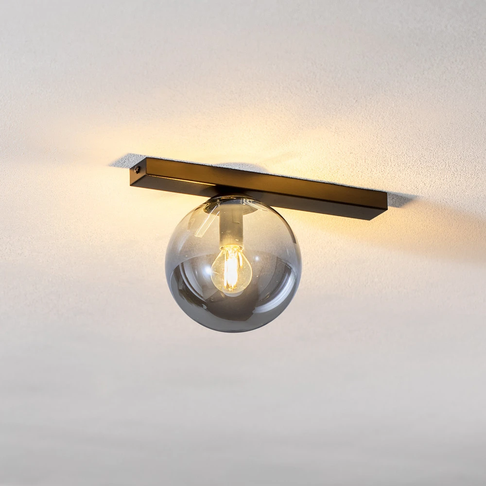 Plafonnier Fit, noir/graphite, à une lampe en multicolore