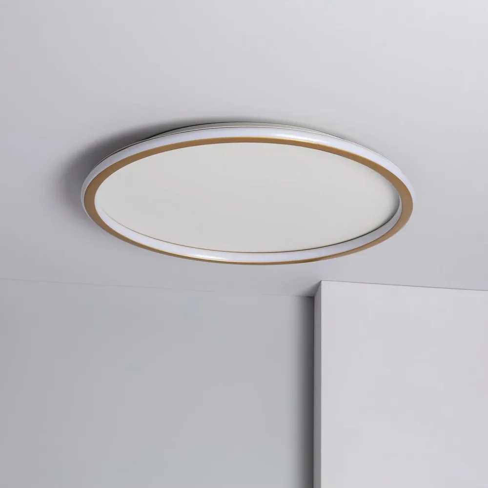 Luminaire de plafond rond en métal LED CCT réglable Allharo 36W Ø600 mm avec diffuseur opale