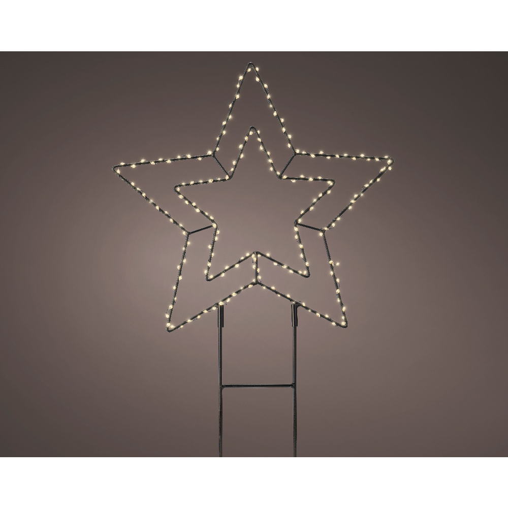 Professionnel Haute Performance Décoration de Noël d'intérieur Etoile à Piquer LED blanches H.38cm