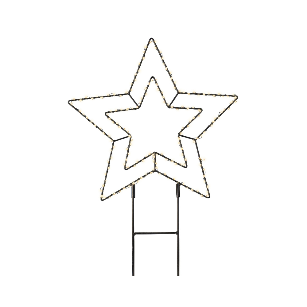 Professionnel Haute Performance Décoration de Noël d'intérieur Etoile à Piquer LED blanches H.38cm