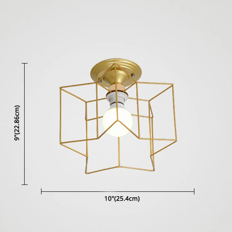 Professionnel Haute Performance Lustre semi-encastré en forme d'étoile, luminaire de plafond en métal de Style industriel...
