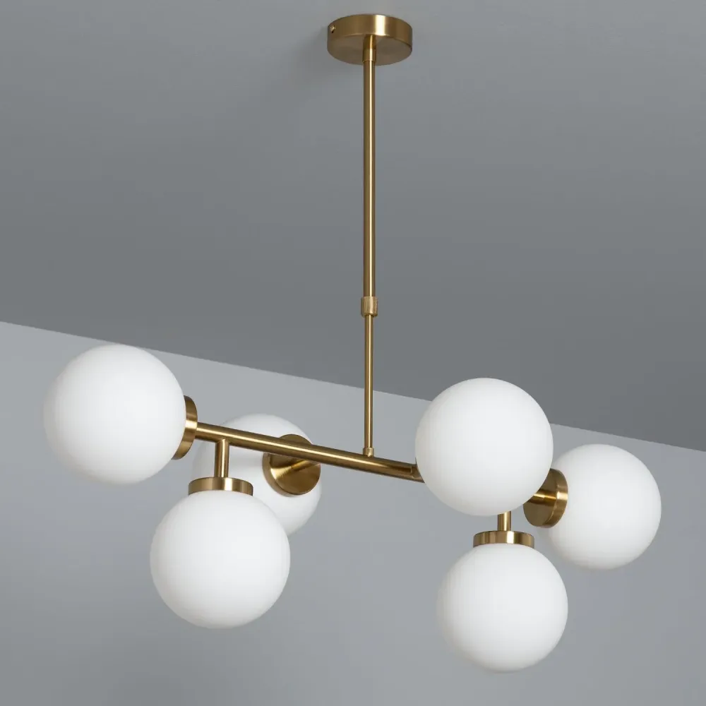 Éclairage LED Haute Luminosité Lustre en verre et métal avec éclairage LED Lautrec