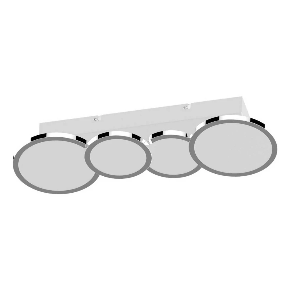 Lightme plafonnier LED Aqua, 4 lampes avec CCT pour entrée et couloir