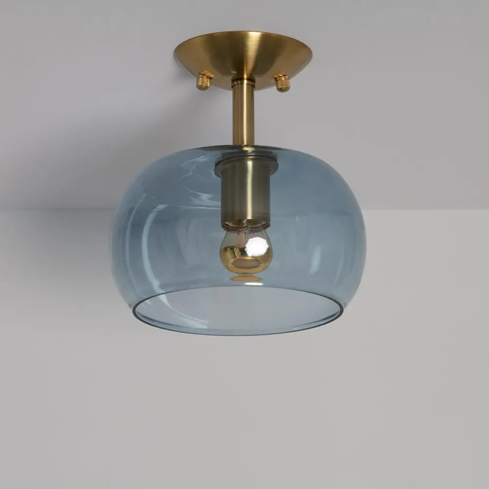 Luminaire de plafond encastrable Lustre en verre et métal avec éclairage LED Delacroix