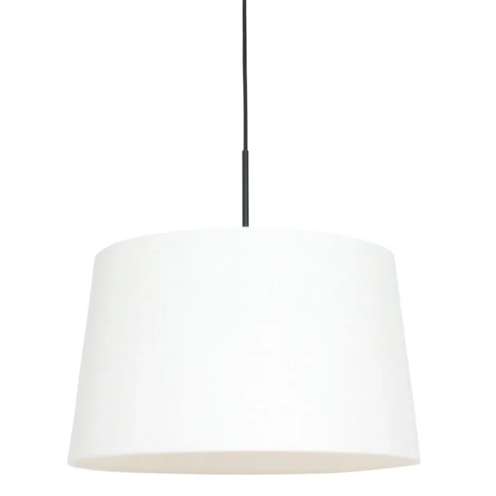 Lustre Blanc et Noir Lin Novateur | Tory avec LED intégrée non remplaçable