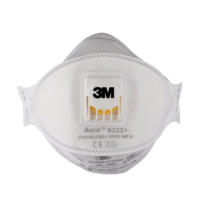 9322+ - Masque Anti-Poussières avec Valve 3M™ Tempéré Flow™ - Boîte de 10 * FFP2