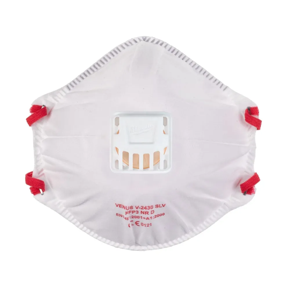 Milwaukee Masques respiratoires jetables FFP3 avec valve - Lot de 10