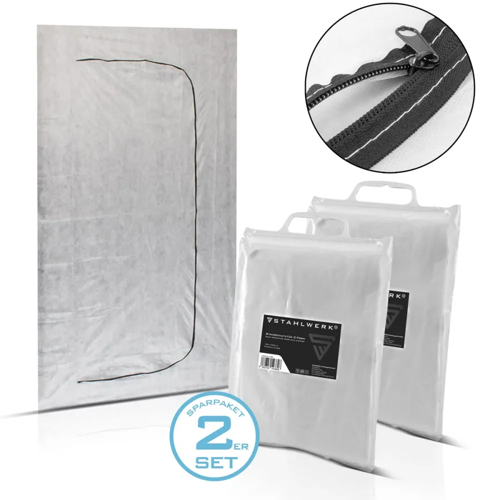 Stahlwerk Staub Protection Porte 2 Set C-Shape Casque Doche de poussière / Verrouille de saleté / rideau de poussière avec...