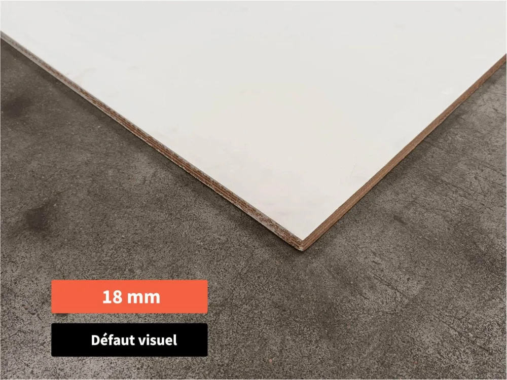 Contreplaqué okoumé pré-peint - 2500 x 1220 x 18 mm (défaut visuel)