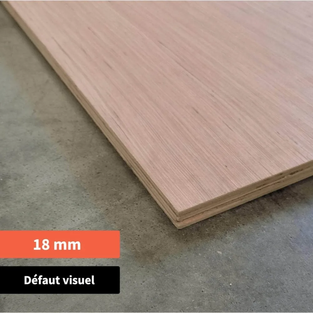 Contreplaqué peuplier Rouge 18 mm Foxy Ply ISB (défaut visuel)